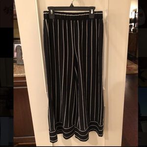 Black and White Stripped Girls Pants